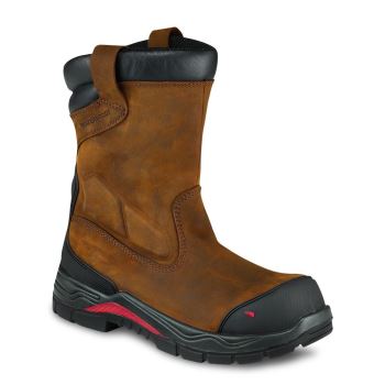 Red Wing King Toe® ADC 10-inch Waterproof Safety Toe Pull-On Mens Work Boots Brown/Black - Style 4202